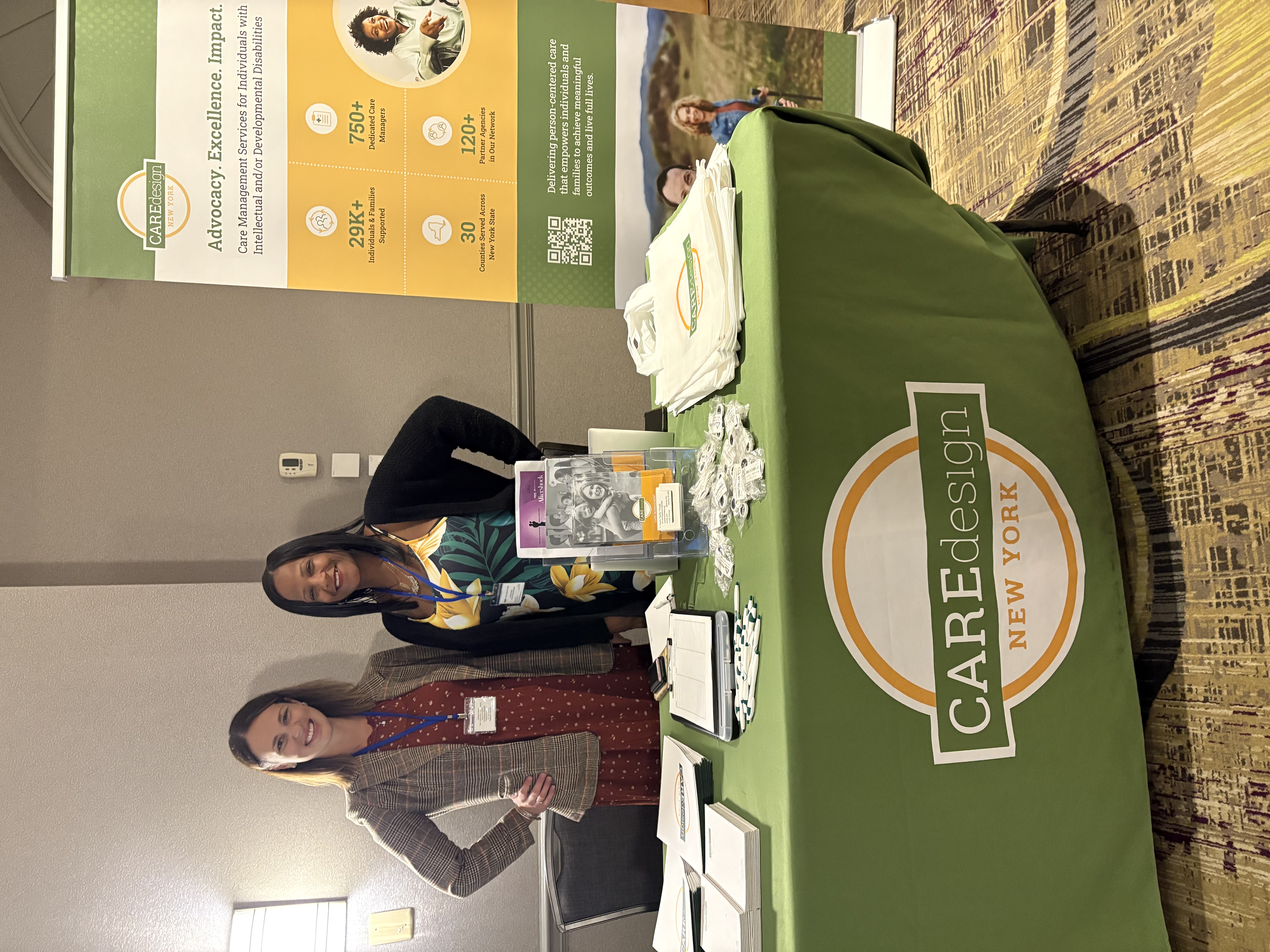 Neffy Pugh (Outreach Engagement Specialist), Brittany Miske, and Jessika Disbrow at the CDNY booth connecting with NYS IDDNA nurses and sharing how the CCO/HH connects/supports individuals with ID/DD.